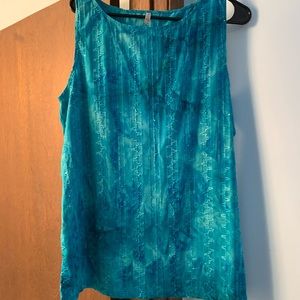 Turquoise Sleeveless Tunic White Stag size XL